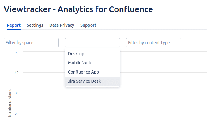 Jira Service Management intergration with Viewtracker - Analytics for Confluence.