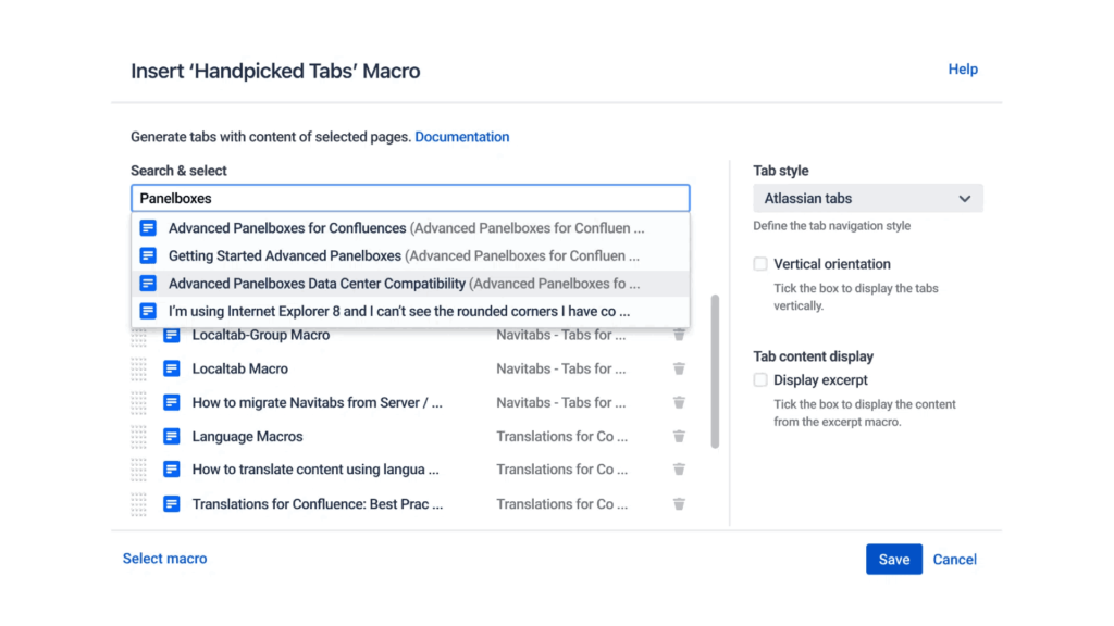 Navitabs new Handpicked Tabs macro