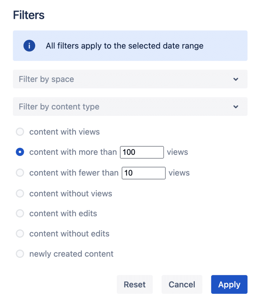 How to find popular content on Viewtracker: Filter for “more than x views".