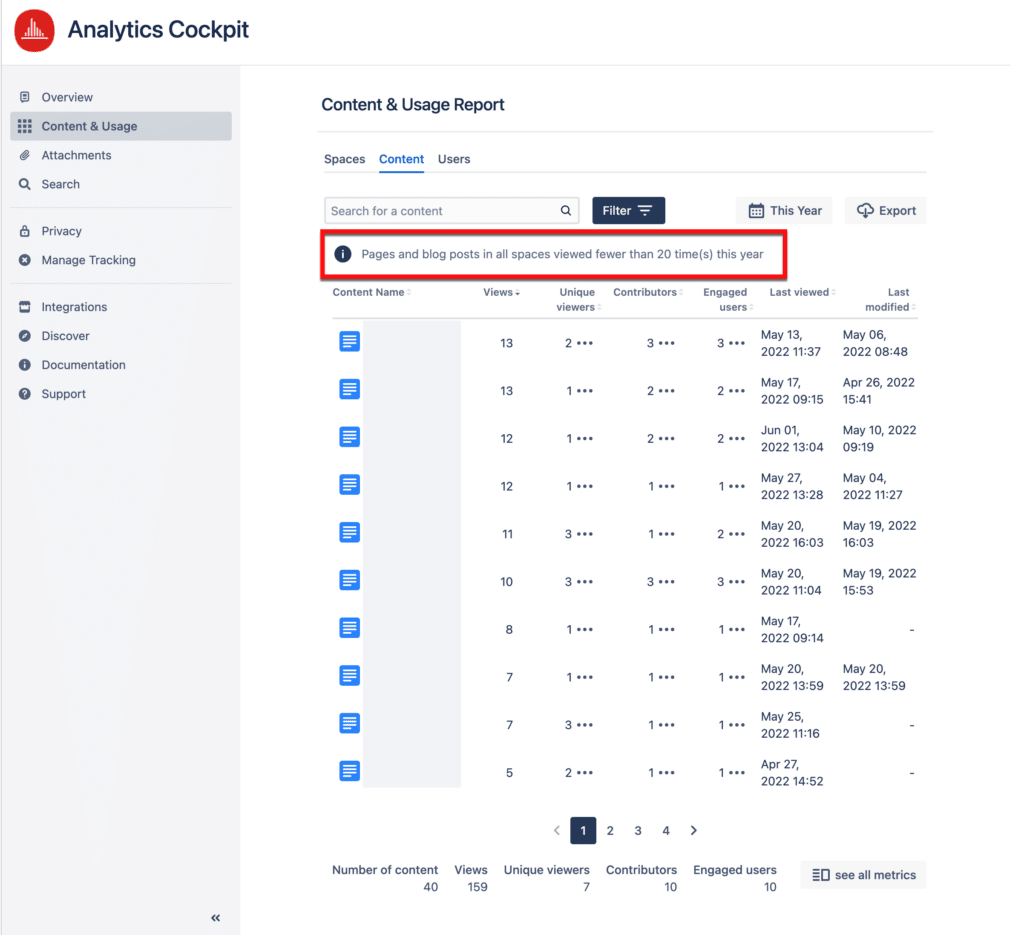 How to migrate from Confluence Server to Cloud using Viewtracker Content & Usage Report.