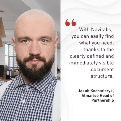 Jakub, Almarise Head of Partneship finds Navitabs very helpful.