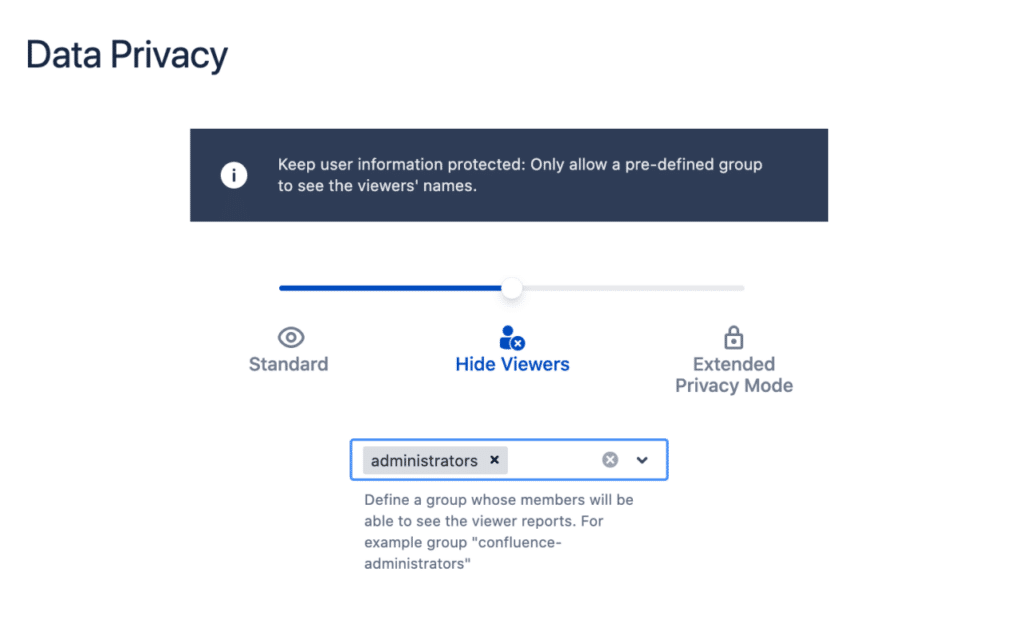Viewtracker Cloud Data Privacy. Exclude User View to control data access.